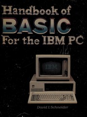 Cover of: Handbook of BASIC for the IBM personal computer