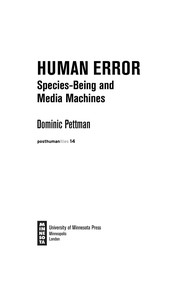 Cover of: Human error by Dominic Pettman