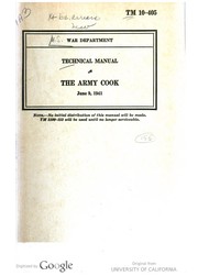 The army cook by United States. Army. Quartermaster Corps.