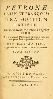 Cover of: Petrone, Latin et François by Petronius Arbiter