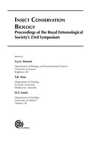 Cover of: Insect conservation biology: proceedings of the Royal Entomological Society's 23rd symposium