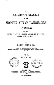 Cover of: A Comparative Grammar of the Modern Aryan Languages of India: To Wit, Hindi ... by John Beames