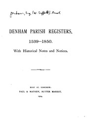 Cover of: Denham parish registers, 1539-1850