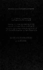 Cover of: De mortibus persecutorum by Lactantius