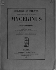 Cover of: Éclaircissements sur le cercueil du roi memphite Mycerinus