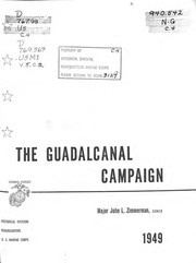 Cover of: The Guadalcanal campaign