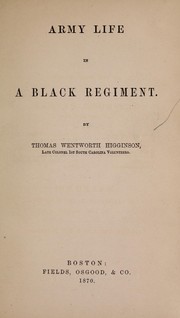 Cover of: Army Life in a Black Regiment