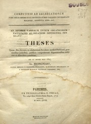 Cover of: An diversae variorum entium organicorum facultates ab organismi differentia pendeant ? by Adolphe Brongniart