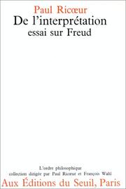Cover of: De l'interprétation