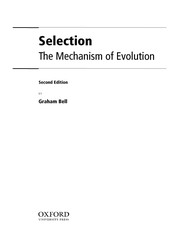 Cover of: Selection: the mechanism of evolution