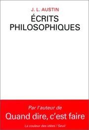 Cover of: Ecrits philosophiques