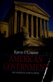 Cover of: American Government: Readings and Cases