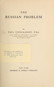 Cover of: The Russian problem