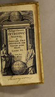 Cover of: Philippi Cluverii Introdvctionis in Vniversam geographiam: tam veterem quàm novam, libri vi