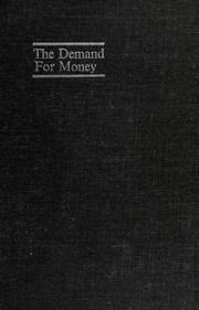 Cover of: The demand for money