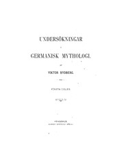 Cover of: Undersökningar i germanisk mythologi