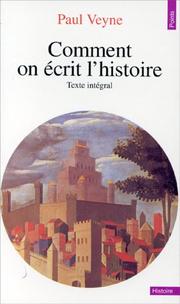 Cover of: Comment on écrit l'histoire by Paul Veyne