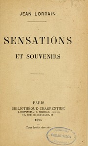 Cover of: Sensations et souvenirs