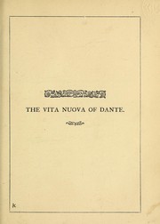 Cover of: The vita nuova of Dante by Dante Alighieri