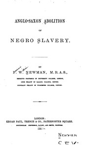 Cover of: Anglo-Saxon abolition of Negro slavery.