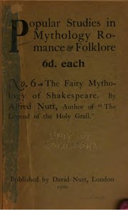 Cover of: The Fairy Mythology of Shakespeare