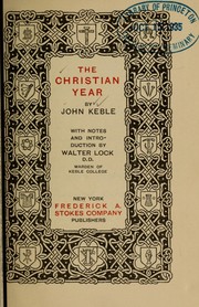 Cover of: Christian year: [thoughts in verse for the Sundays and holydays throughout the year]