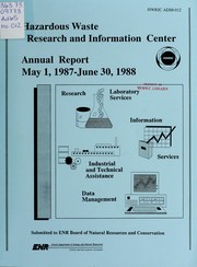 Cover of: Annual report: May 1, 1987 - June 30, 1988