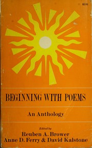 Cover of: Beginning with poems: an anthology
