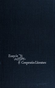 Cover of: Refractions: essays in comparative literature.