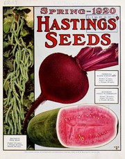Cover of: Hastings' Seeds: spring 1920