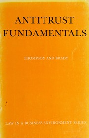Cover of: Antitrust fundamentals