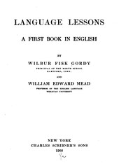Cover of: Language lessons: a first book in English