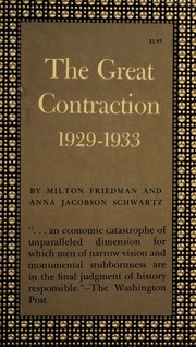 Cover of: The great contraction, 1929-1933