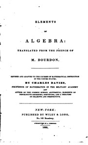 Cover of: Elements of algebra: translated from the French of M. Bourdon