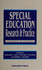 Cover of: Special education: research and practice : synthesis of findings