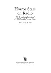 Cover of: Horror stars on radio by Ronald L. Smith