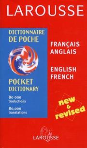 Cover of: Larousse Pocket Dictionary: French-English/English-French (Larousse Pocket Dictionary)