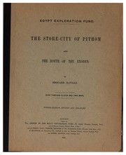 Cover of: The store-city of Pithom and the route of the Exodus.