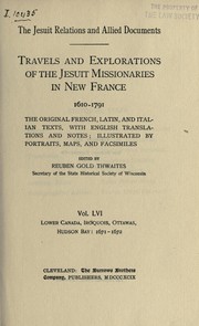 Cover of: The Jesuit relations and allied documents.