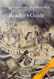 Cover of: United States Army in World War II: Readers Guide (United States Army in World War II)