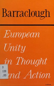 Cover of: European unity in thought & action.