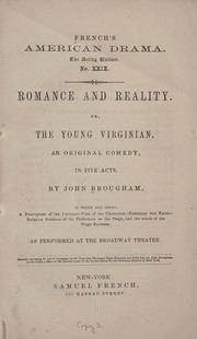 Cover of: Romance and reality.: Or, The young Virginian.