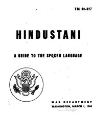 Cover of: Hindustani by United States Department of War