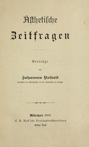 Cover of: Johannes Volkelt