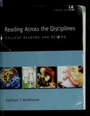 Cover of: Reading across the disciplines: college reading and beyond