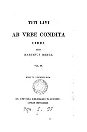 Cover of: Titi Livi Ab urbe condita libri