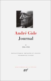 Cover of: Gide : Journal, tome 2  by André Gide