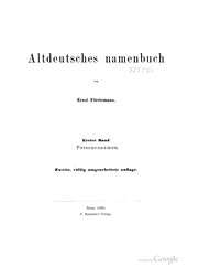 Cover of: Altdeutsches Namenbuch