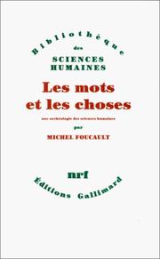 Cover of: Les mots et les choses by Michel Foucault