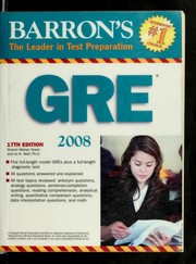 Cover of: GRE: graduate record examination